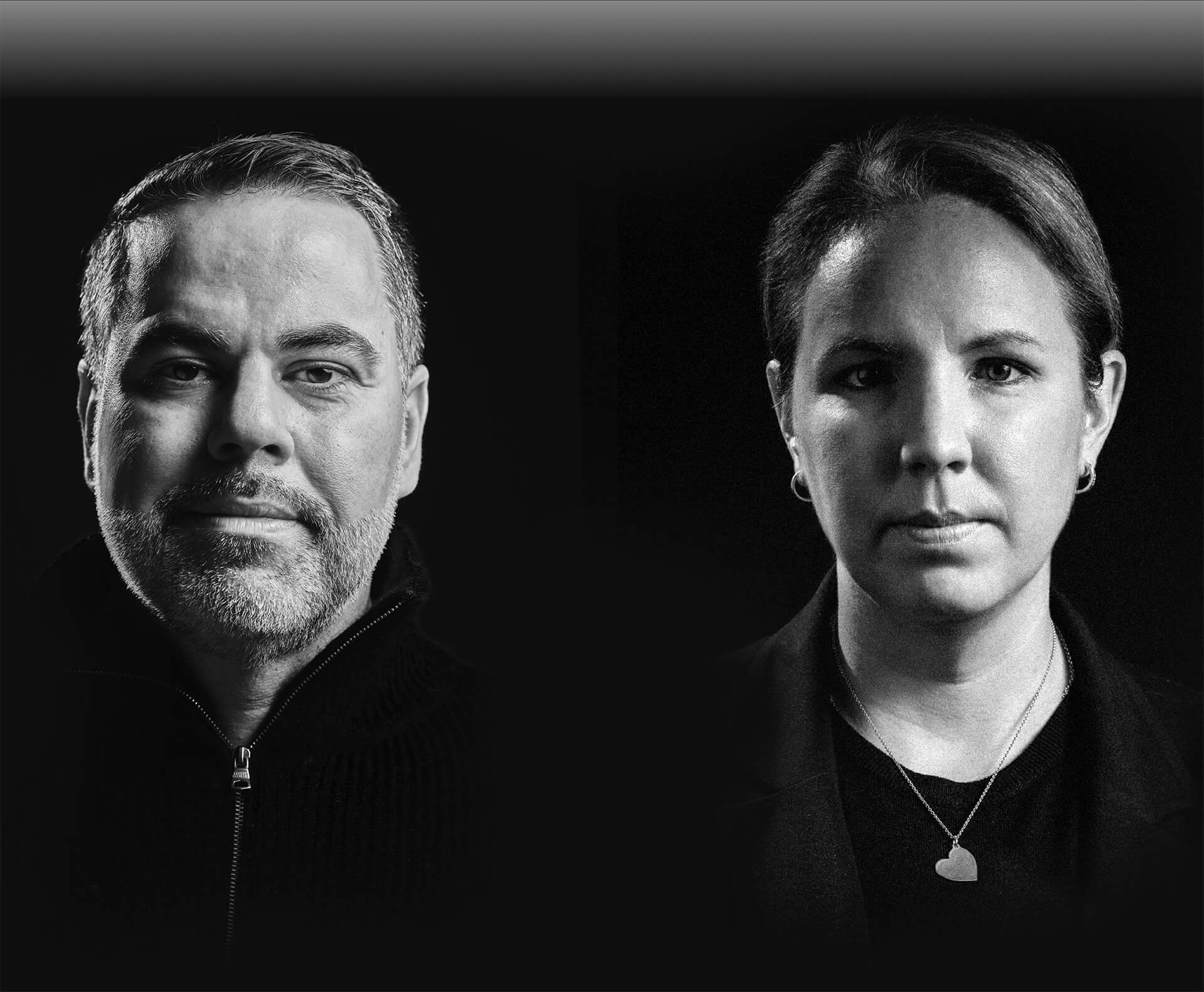 A photograph of Dr. Greg Altman and Dr. Rebecca Lacouture.